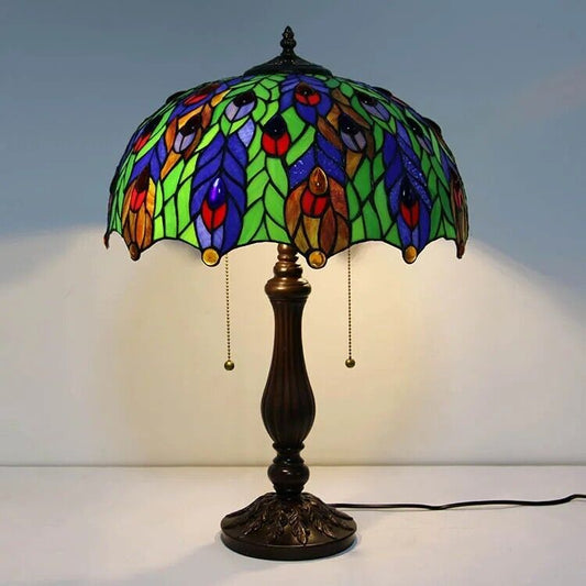 Flower Colorful Tiffany Table Lamp Stained Glass Bedroom Home Handmade Lights