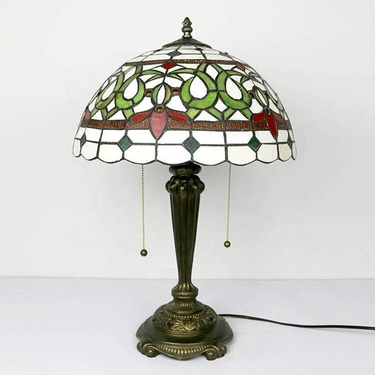 Flower Tiffany Table Lamp Stained Glass Bedroom Handmade Home Light Decoration